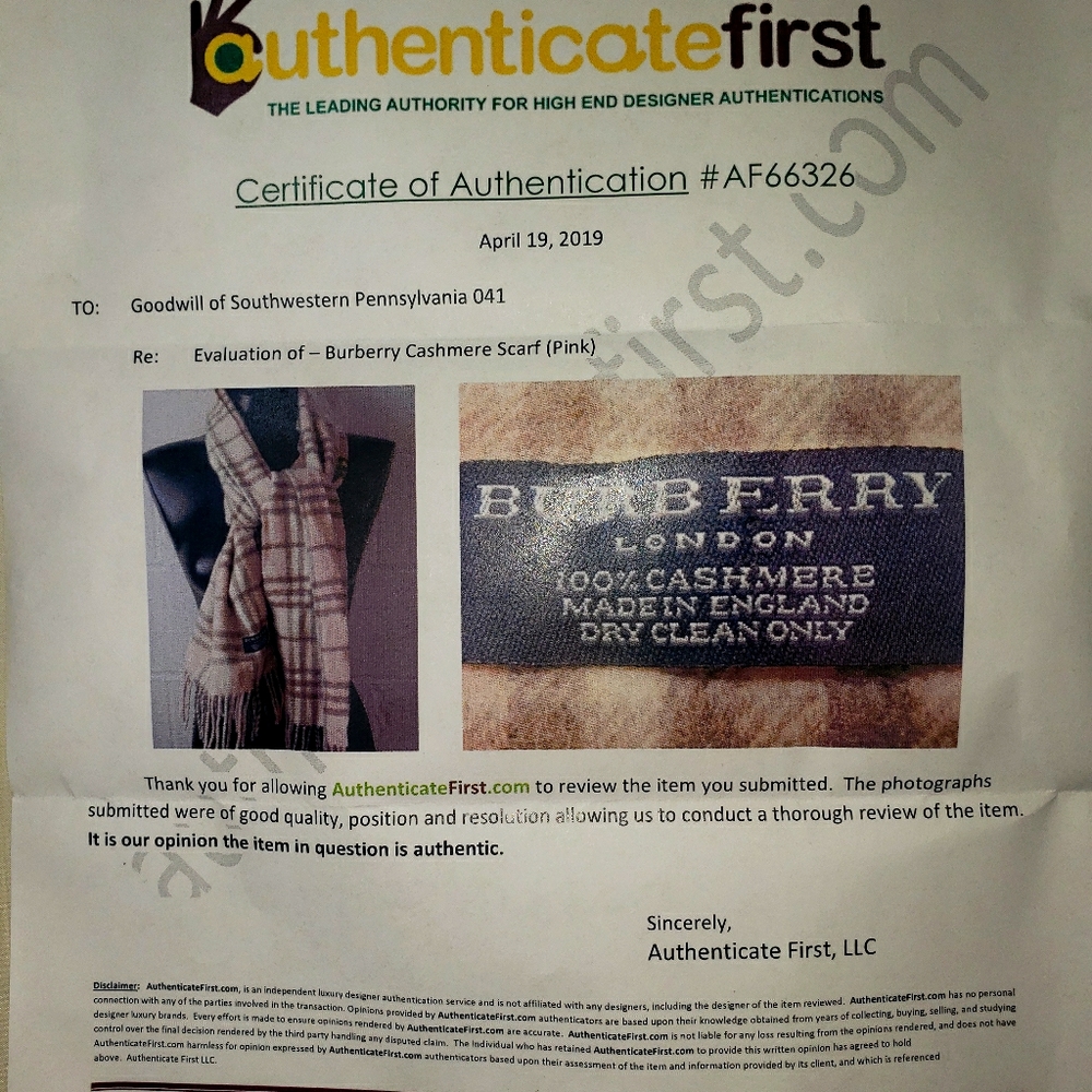 Authentic Burberry Cashmere scarf